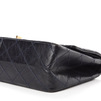 Chanel Aged Calfskin Quilted 2.55 Reissue 226 Flap Navy Blue 7 of 14
