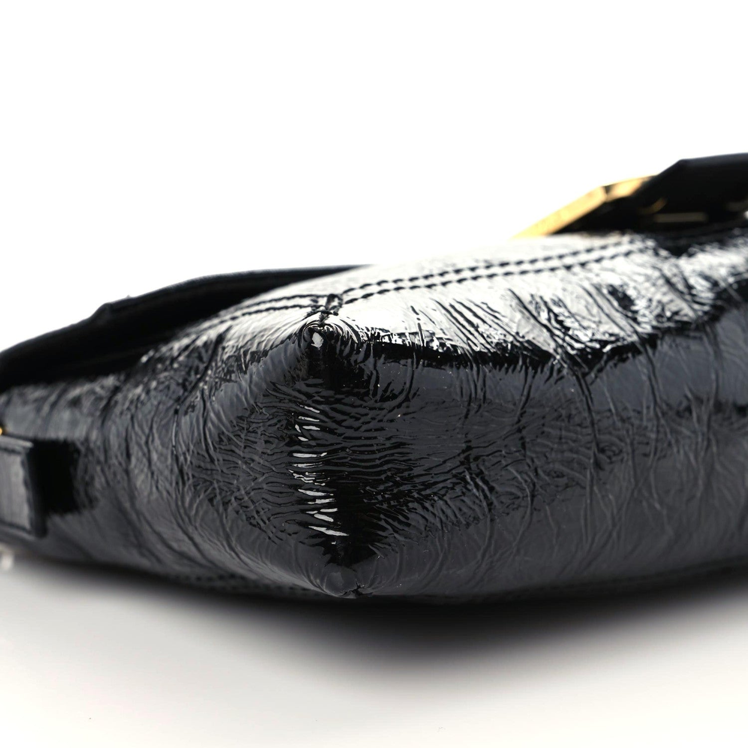 Fendi Vitello Naplak Medium Convertible Baguette Black 5 of 13