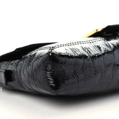 Fendi Vitello Naplak Medium Convertible Baguette Black 5 of 13