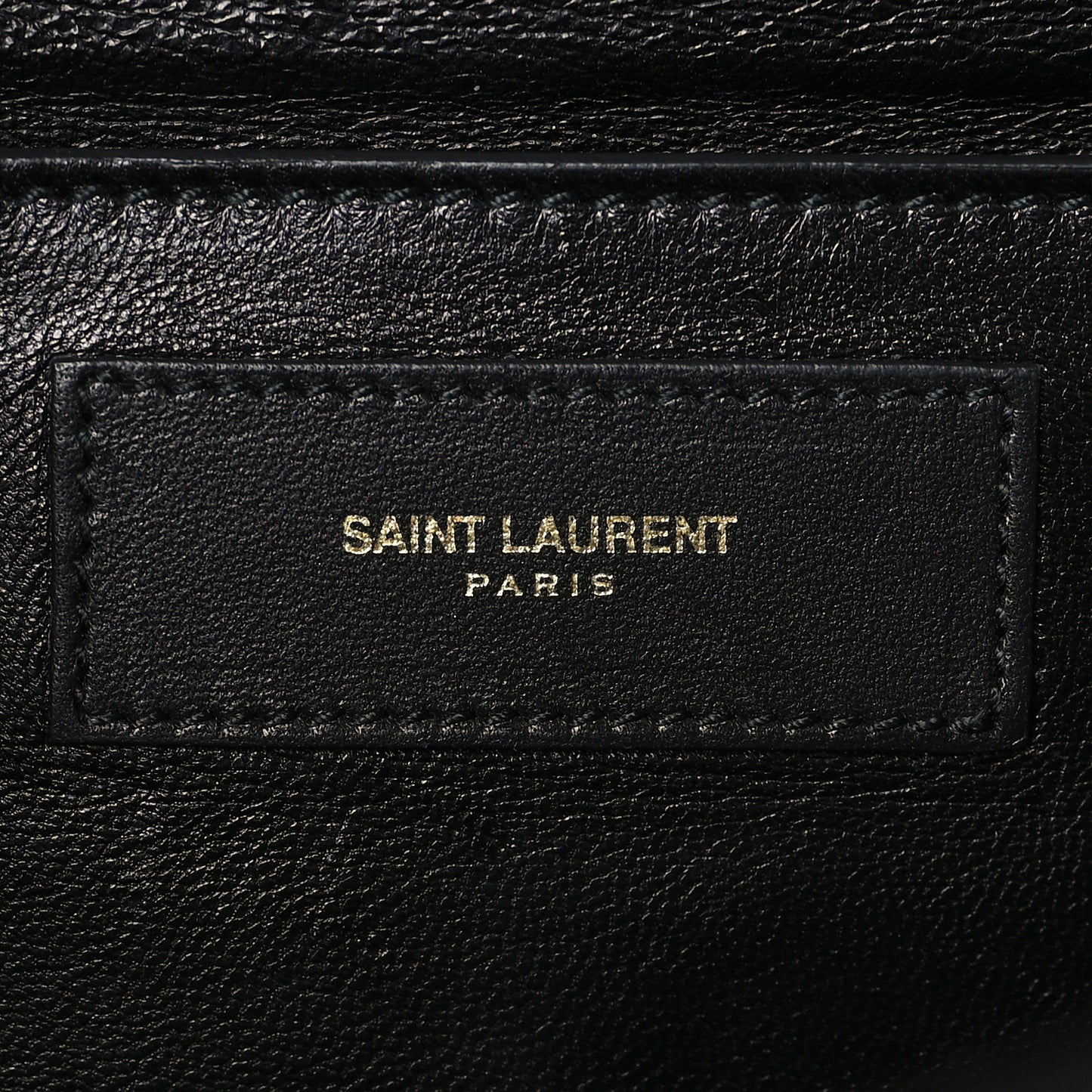 Calfskin Diagonal Clutch Black