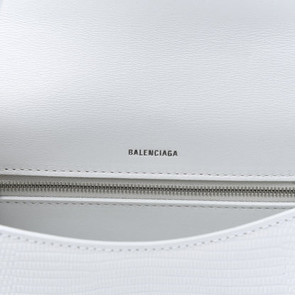 Balenciaga Patent Calfskin Lizard Embossed Ghost Sling Bag Optic White 6 of 8