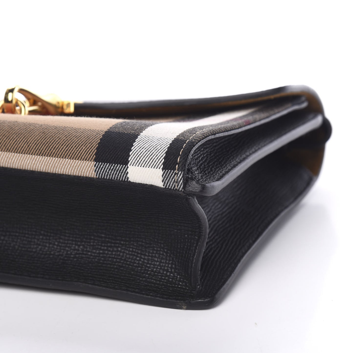 Derby Calfskin House Check Small Macken Crossbody Bag Black