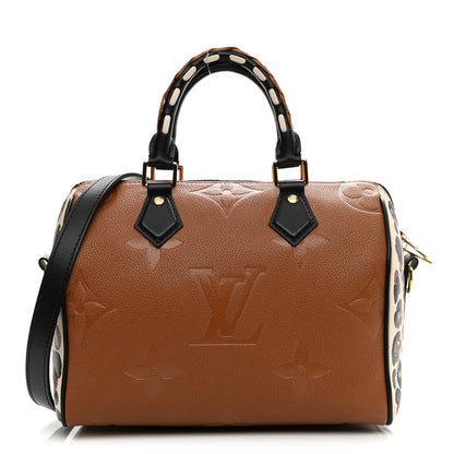 Louis Vuitton Empreinte Monogram Giant Wild At Heart Speedy Bandouliere 25 Caramel 1 of 8