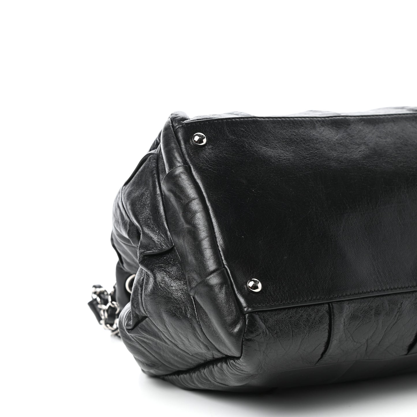 Lambskin Igloo Shoulder Bag Black