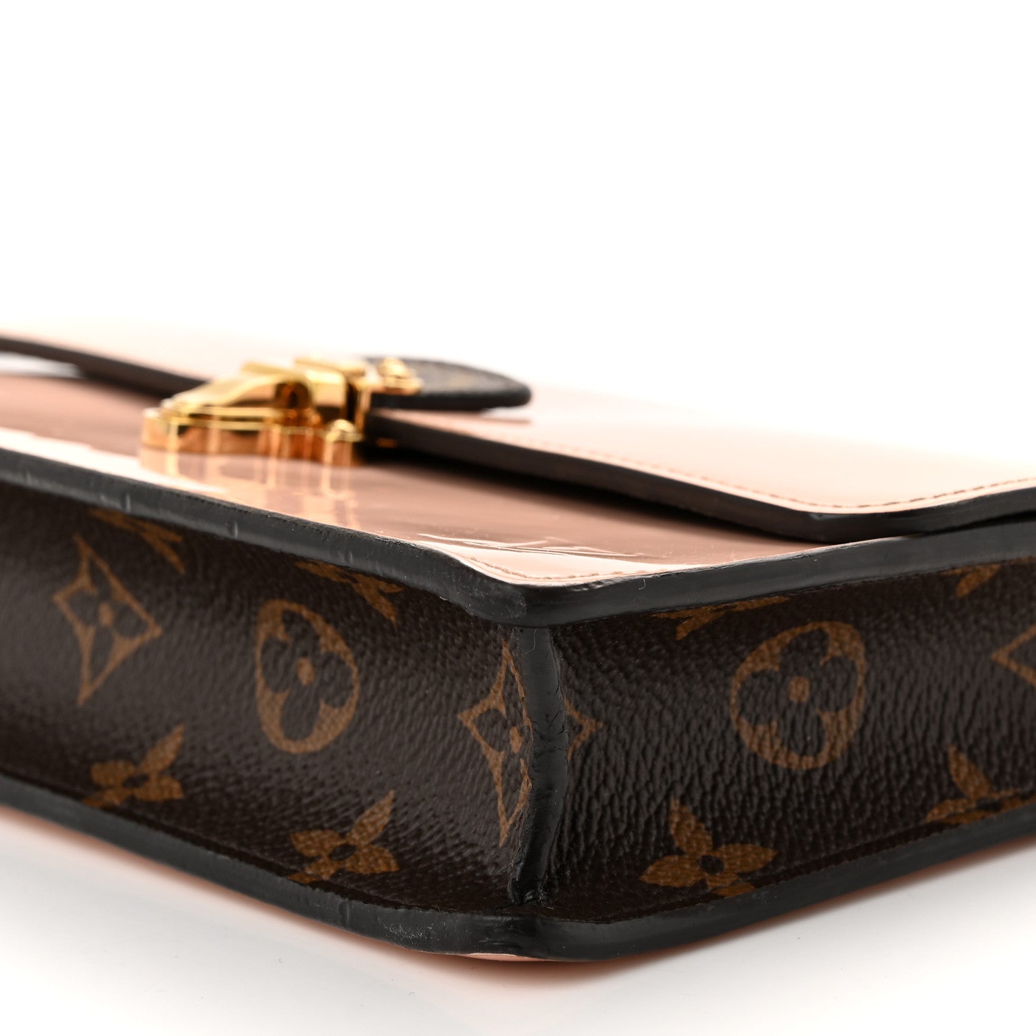 Louis Vuitton Patent Calfskin Monogram Cherrywood Chain Wallet Rose Ballerine 9 of 11