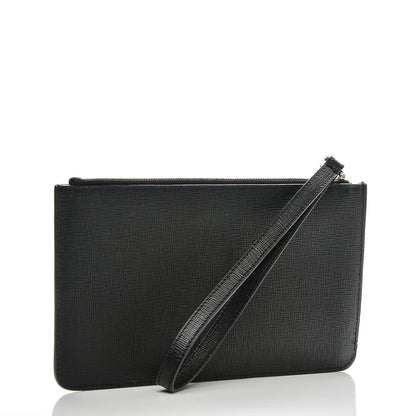 Fendi Vitello Elite Mink Fur Studded Karlito Zip Pouch Black 3 of 6