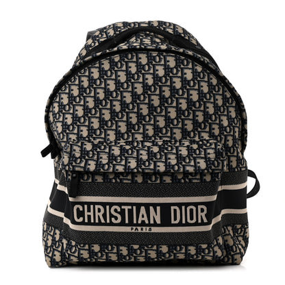 Christian Dior Oblique Diortravel Backpack Blue 1 of 10