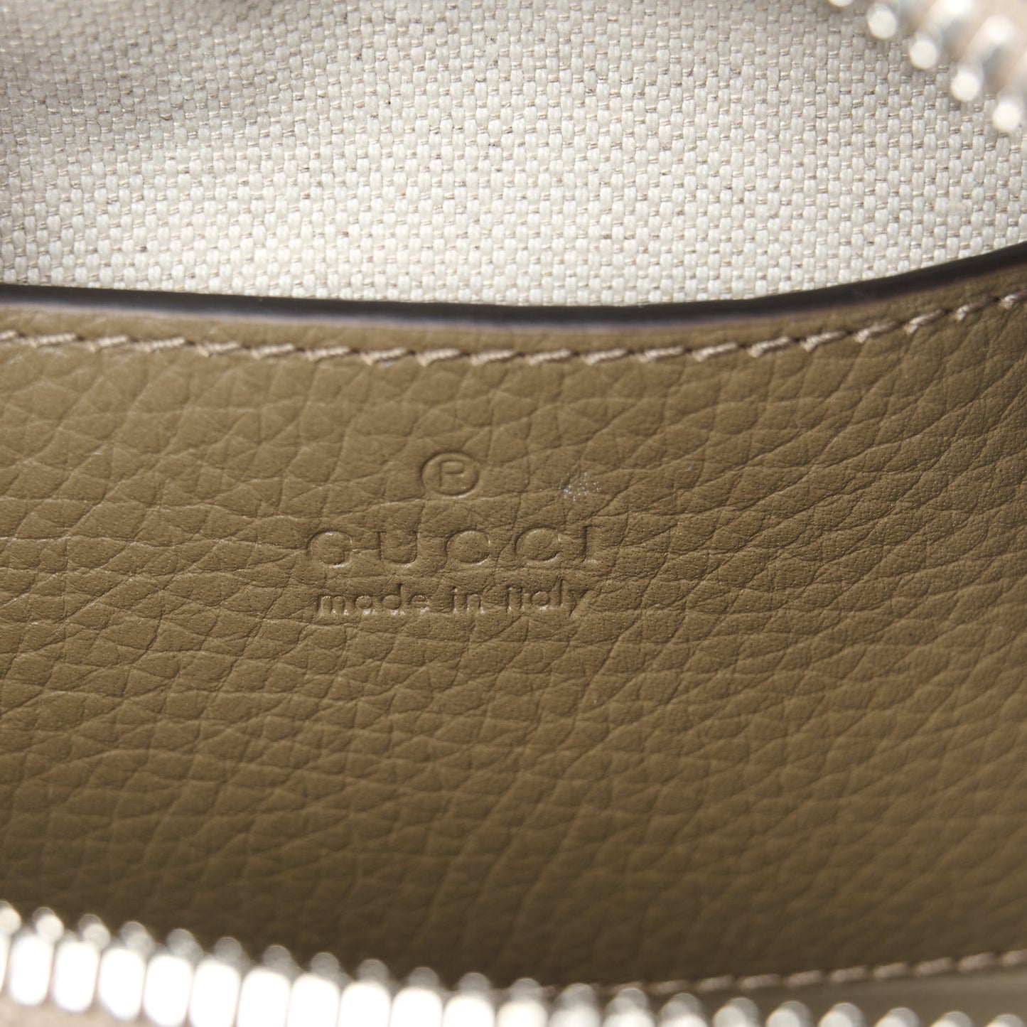 Piuma Calfskin Jumbo GG Embossed Mini Duffle Bag Good Taupe