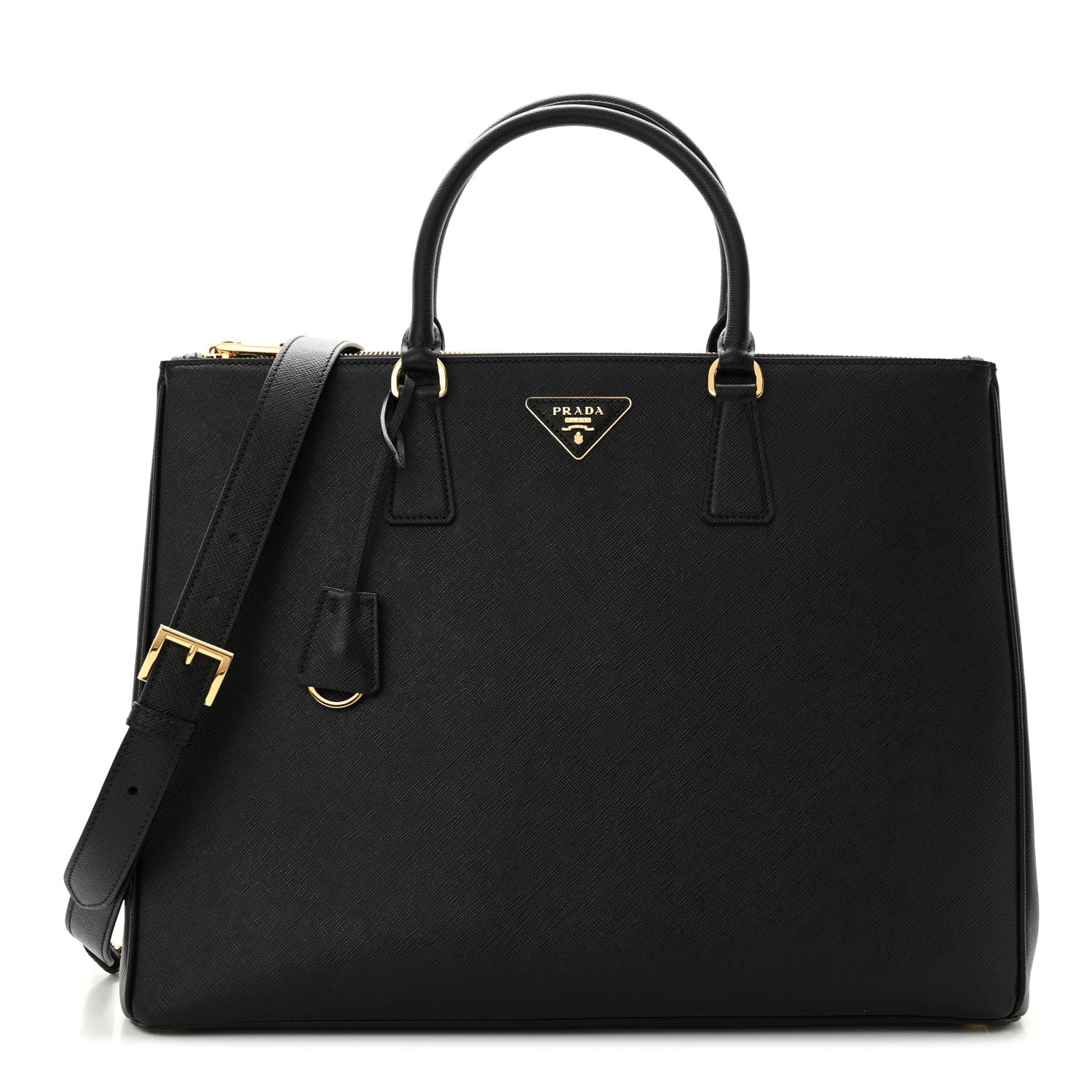 Prada Saffiano Lux Extra Large Galleria Double Zip Tote Black 1 of 9