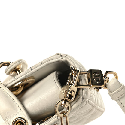 Christian Dior Lambskin Cannage Dioramour Micro Lady D-Joy Latte 15 of 16