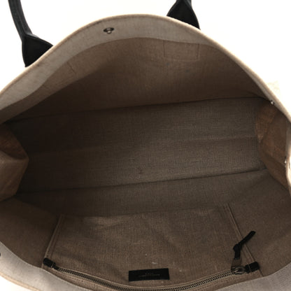 Saint Laurent Linen Calfskin Rive Gauche Tote Optic White 5 of 12
