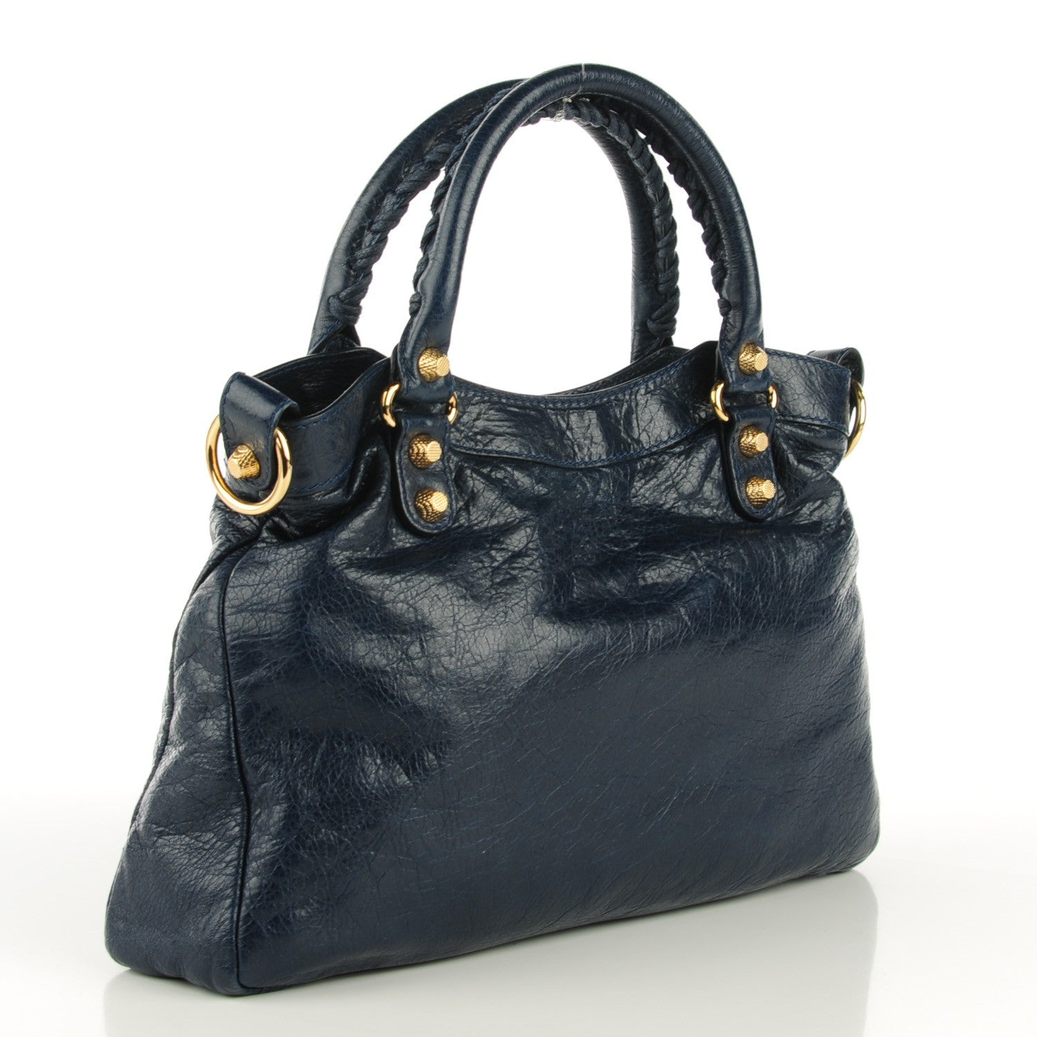 Balenciaga Agneau Giant 12 Gold Hardware Town Bleu Obscur 3 of 7