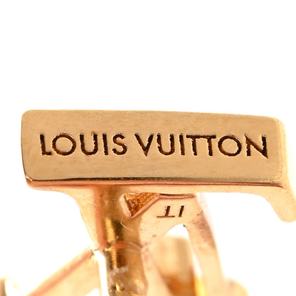 Louis Vuitton Pearl Minigram Pearls Earrings Gold 3 of 4