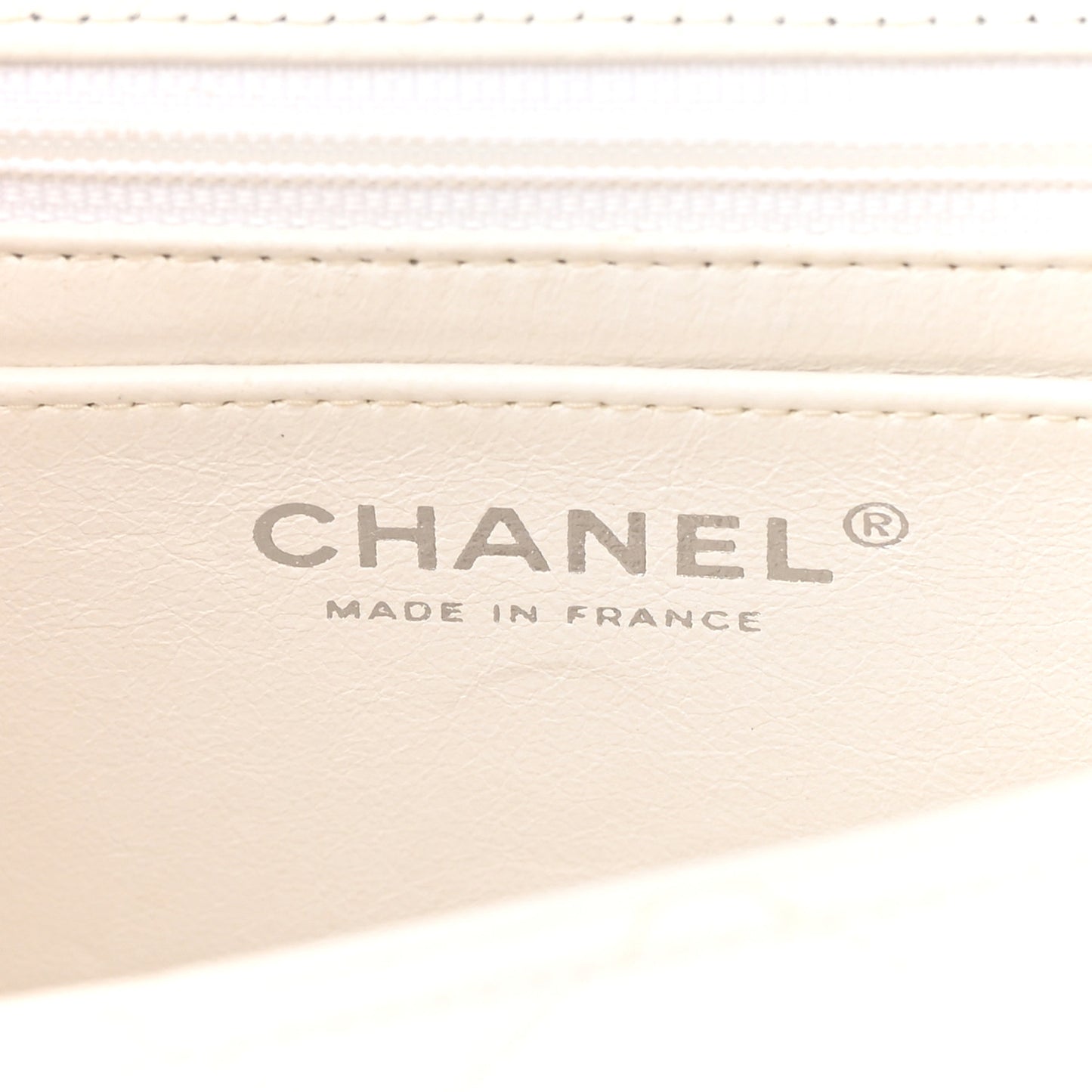 Caviar Quilted Mini Square Flap White