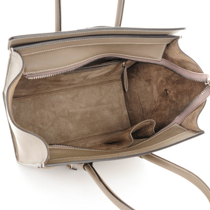 Celine Drummed Calfskin Micro Luggage Souris 5 of 7