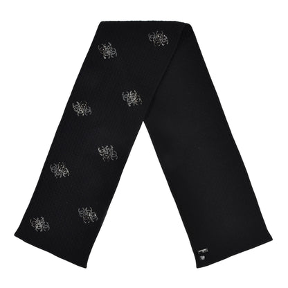 Chanel Cashmere Crystal Logo Scarf Black 2 of 3
