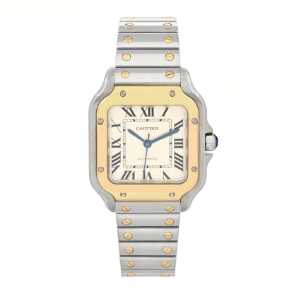 Cartier Stainless Steel 18K Yellow Gold 35mm Santos de Cartier Automatic Watch 1 of 5