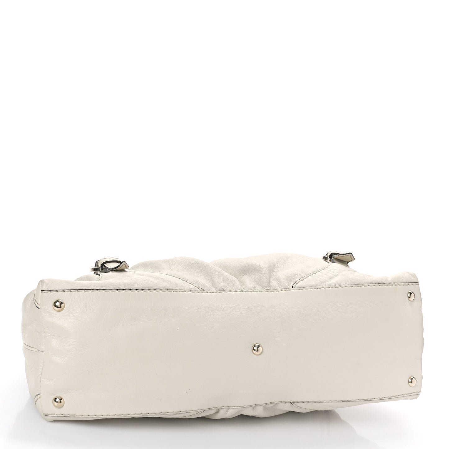 Calfskin Medium Horsebit Nail Boston Off White