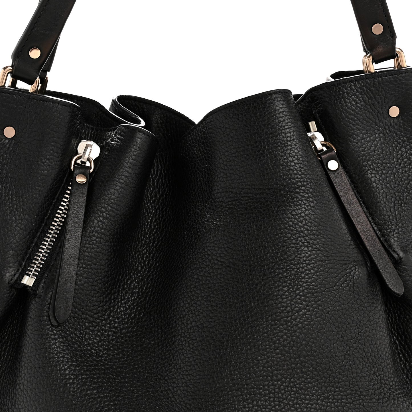 Grainy Calfskin House Check Medium Maidstone Black