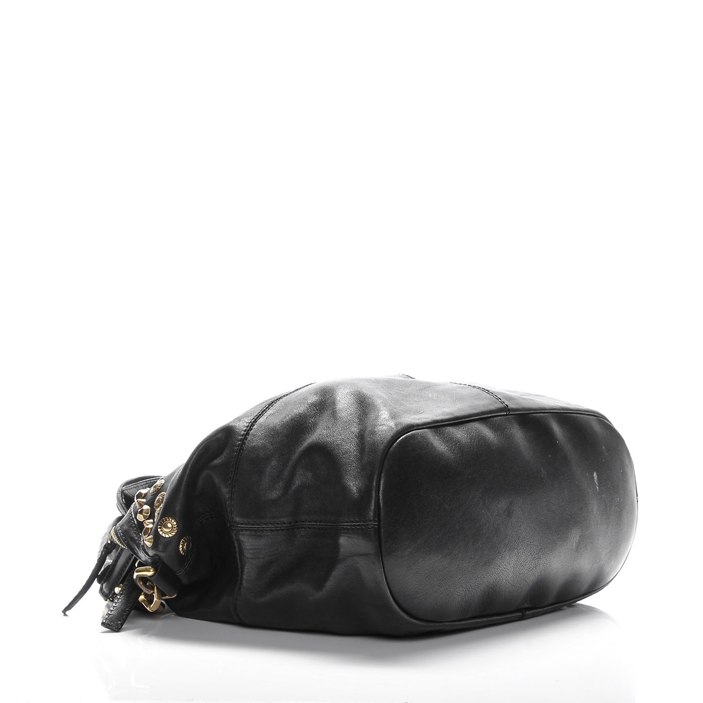 Lambskin Studded Medium Nightingale Black