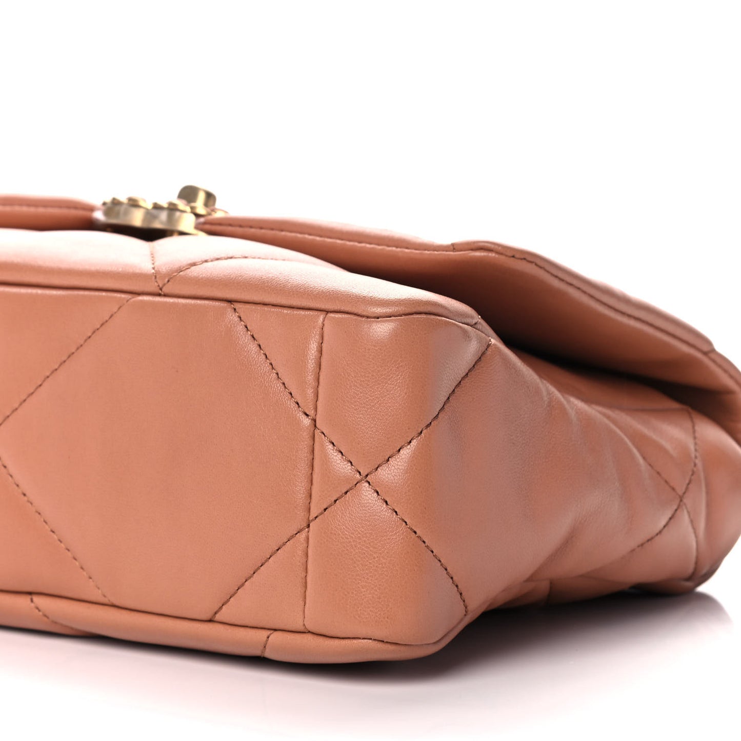 Lambskin Quilted Medium Chanel 19 Flap Brown