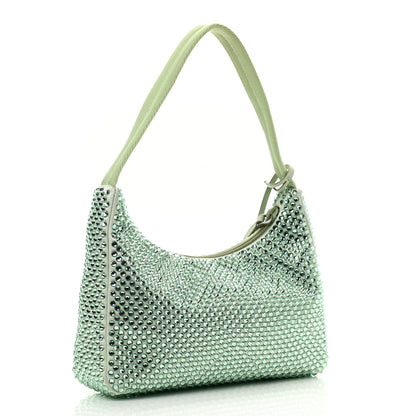 Prada Satin Crystal Mini Re-Edition 2000 Bag Acqua 3 of 10
