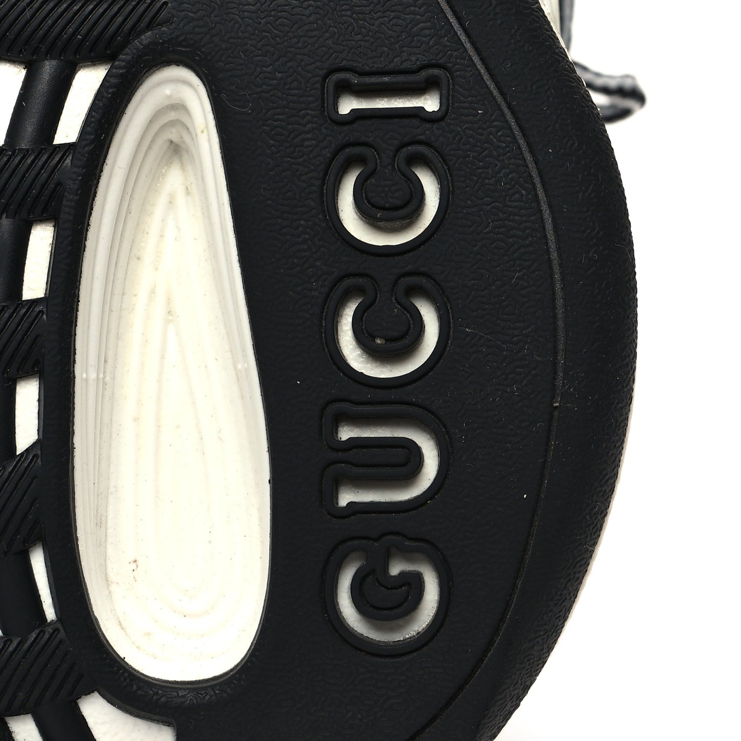 Technical Knit Fabric Waves Mens Gucci Run Sneakers 8.5 Black Loess