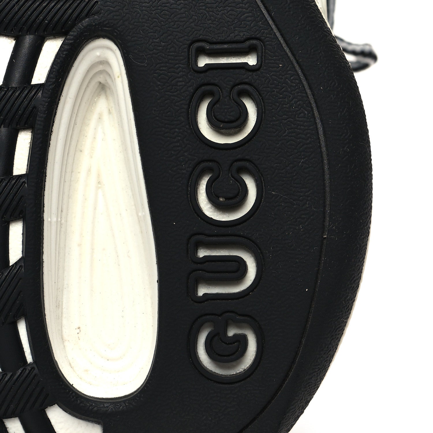 Gucci Technical Knit Fabric Waves Mens Gucci Run Sneakers 8.5 Black Loess 7 of 7