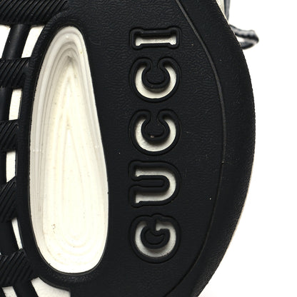 Gucci Technical Knit Fabric Waves Mens Gucci Run Sneakers 8.5 Black Loess 7 of 7