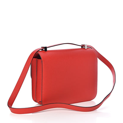 Hermes Epsom Enamel Constance 24 Rouge de Coeur Mauve Sylvestre 3 of 23