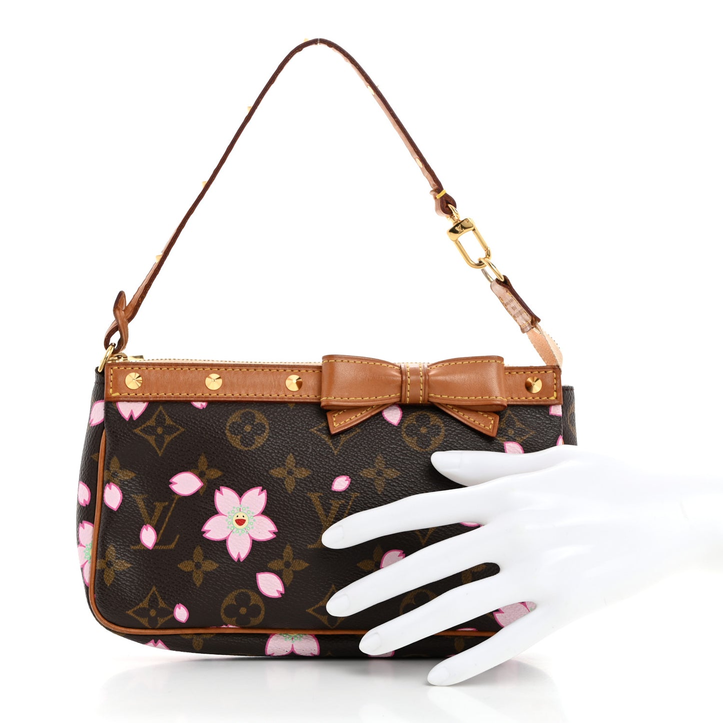Monogram Cherry Blossom Pochette Accessories Brown