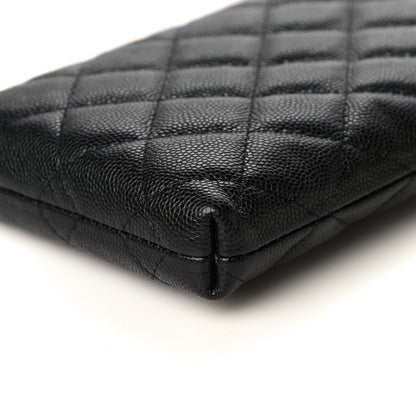Chanel Caviar Quilted French New Wave Phone Holder With Chain Black 11 of 12