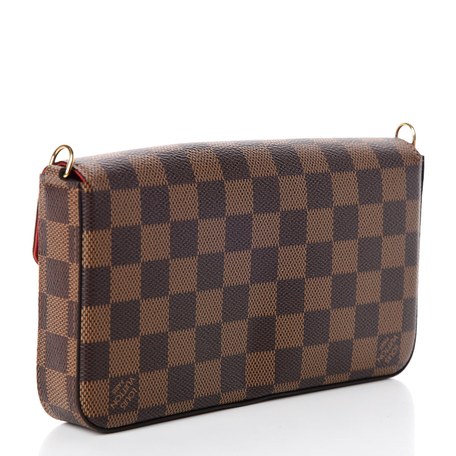 Louis Vuitton Damier Ebene Pochette Felicie Chain Wallet 3 of 9