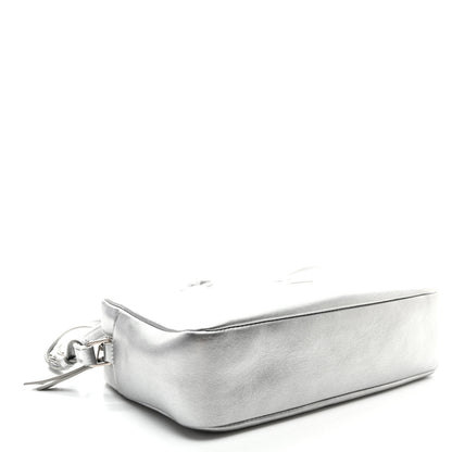 Saint Laurent Metallic Calfskin Monogram Small Lou Camera Bag Silver 4 of 10