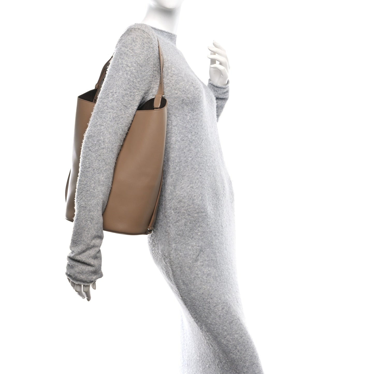 Smooth Calfskin Brant Bucket Bag Cumin