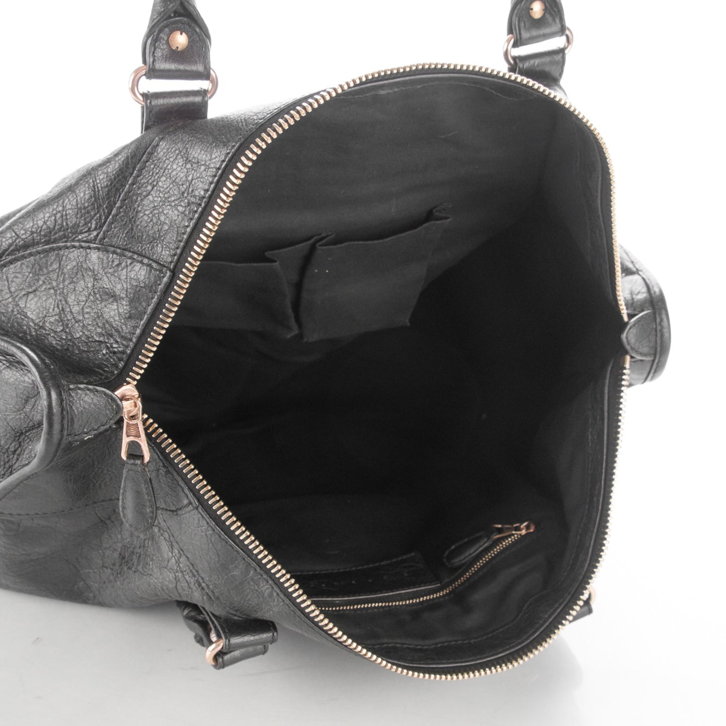 Agneau Giant 12 Rose Gold Hardware Work Black