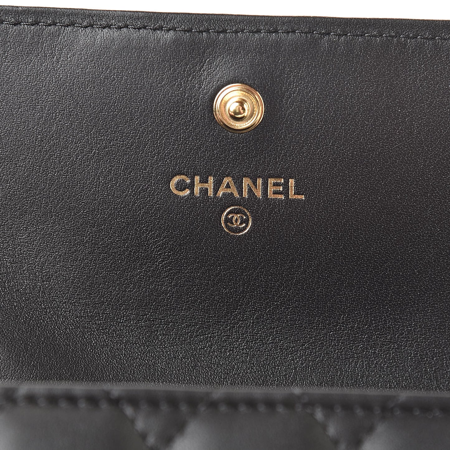 Lambskin Quilted Medium Boy Flap Wallet Black