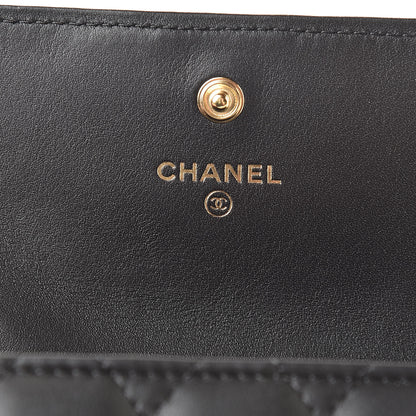 Chanel Lambskin Quilted Medium Boy Flap Wallet Black 6 of 9