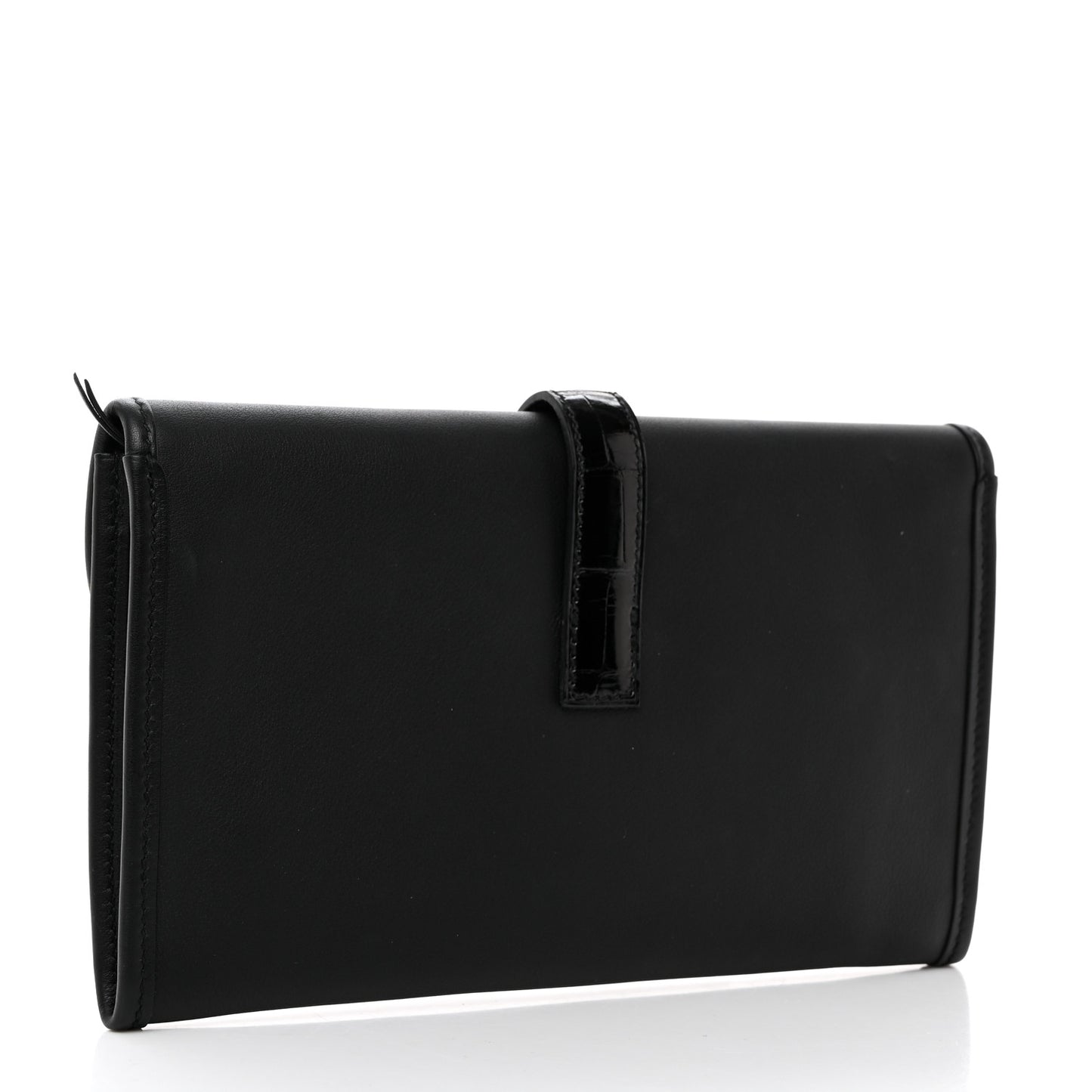 Swift Shiny Alligator Jige Duo Touch Clutch Black
