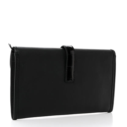 Hermes Swift Shiny Alligator Jige Duo Touch Clutch Black 4 of 9