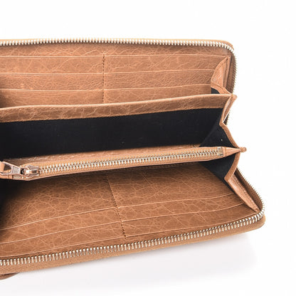 Balenciaga Agneau Giant 12 Rose Gold Hardware Continental Zip Around Wallet Cumin 5 of 7