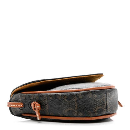 Celine Triomphe Canvas Mini Triangle Crossbody Bag Tan 3 of 6