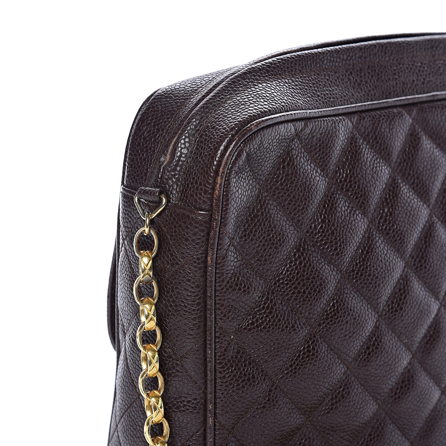 Chanel Caviar Quilted Flap Camera Case Brown 11 of 15