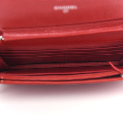 Chanel Caviar Quilted Wallet On Chain WOC Red 5 of 10