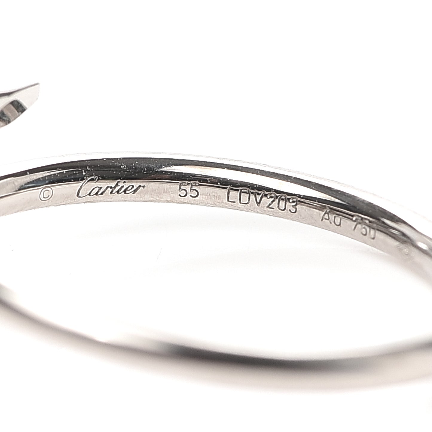 18K White Gold Small Juste Un Clou Ring 55 7.25