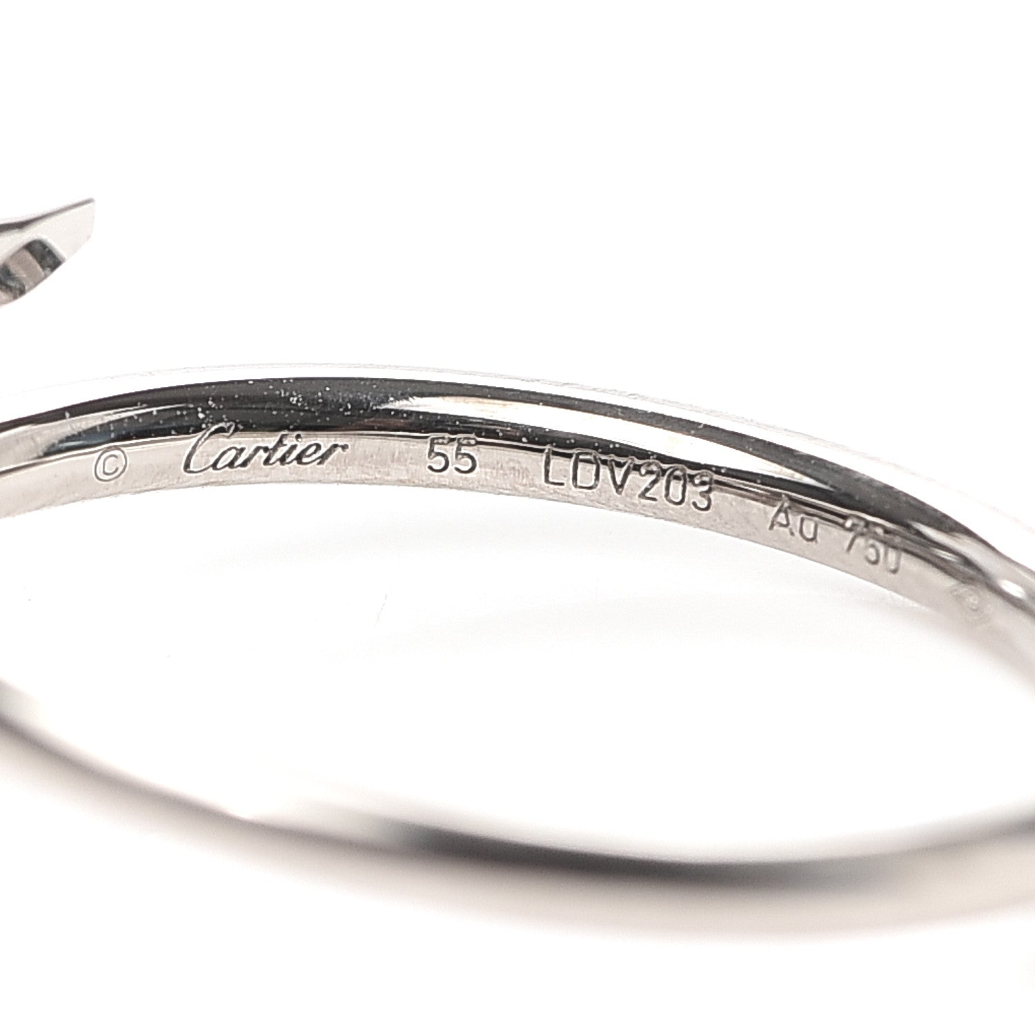 Cartier 18K White Gold Small Juste Un Clou Ring 55 7.25 4 of 6