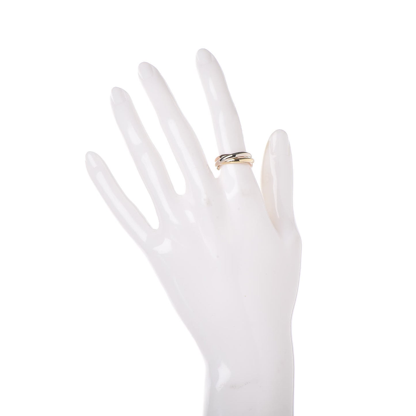 18K Pink Yellow White Gold Small Trinity Ring 51 5.75