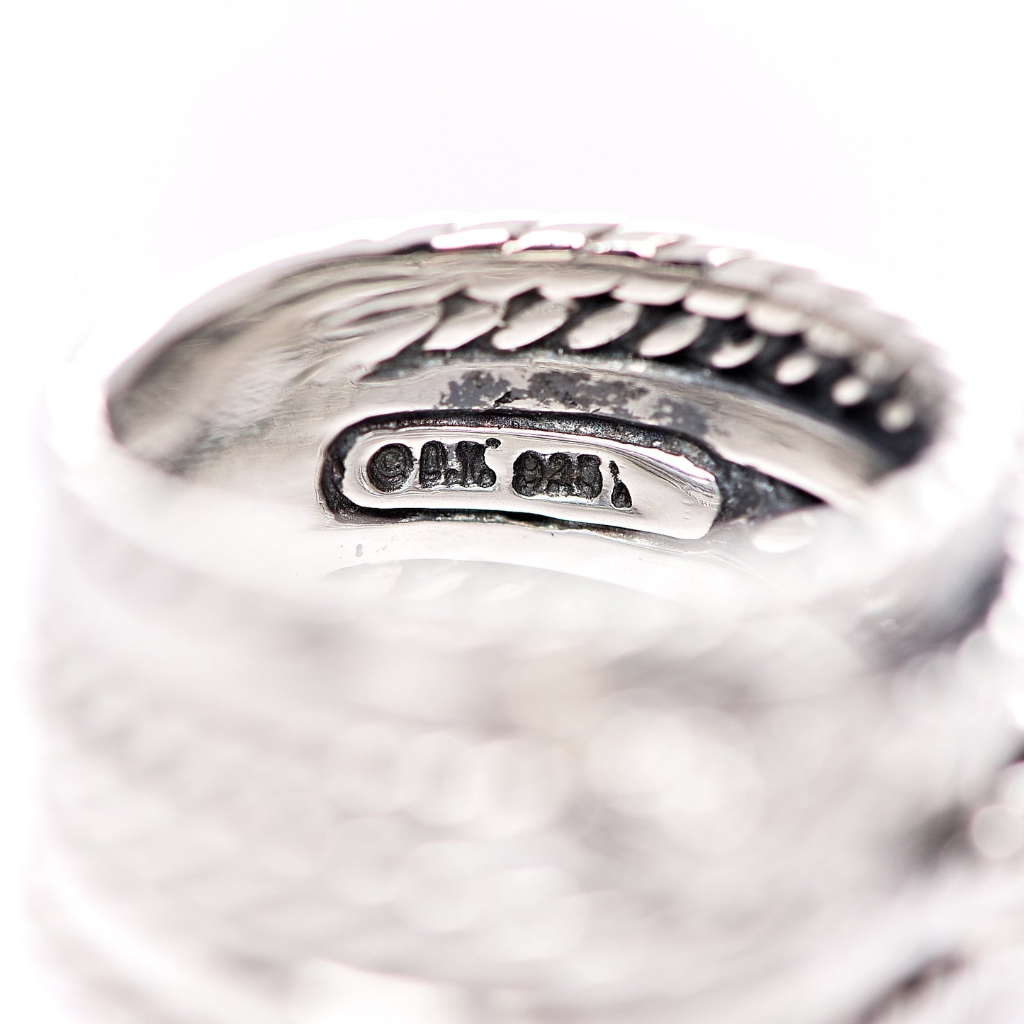 Sterling Silver Diamond Double X Crossover Ring 49 5