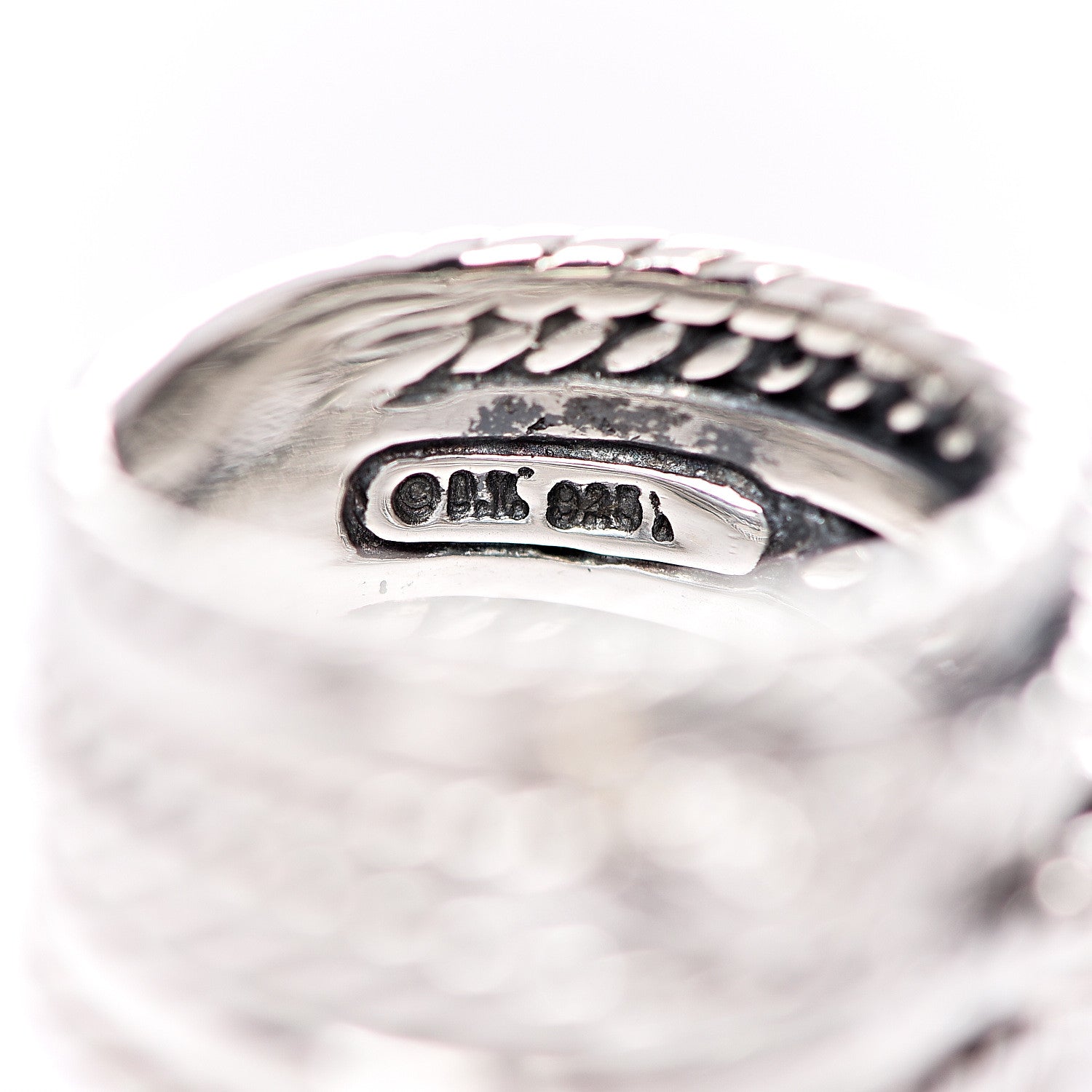 David Yurman Sterling Silver Diamond Double X Crossover Ring 49 5 3 of 3