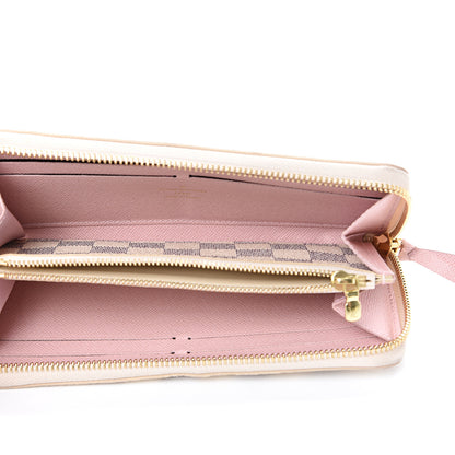 Louis Vuitton Damier Azur Clemence Wallet Rose Ballerine 4 of 10